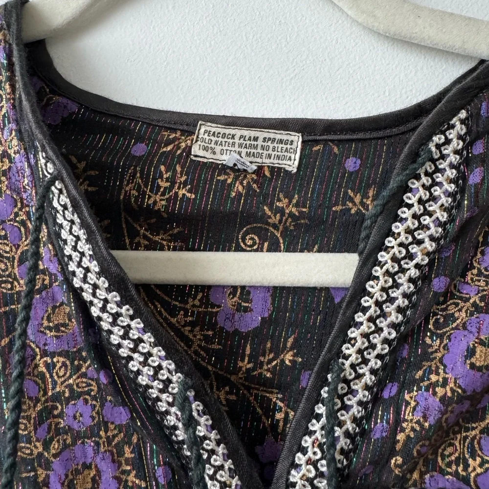 Vintage Floral Long Sleeve Kaftan Dress - Picture 4 of 4